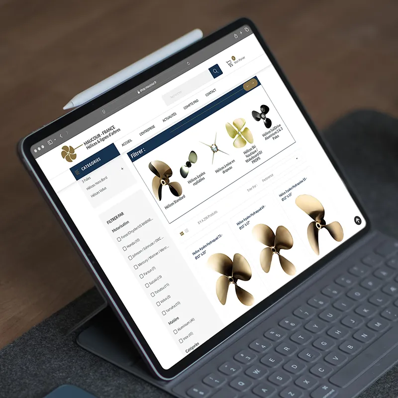 Création du site e-commerce PrestaShop pour Maucour Nantes par Kagency